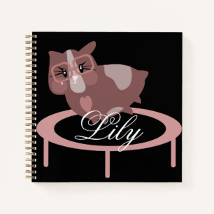 Cute Guinea Pig Fitness Trampoline Exercise  Notebook