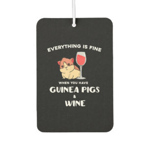 Cute Guinea Pig Gift Wine Lover Air Freshener