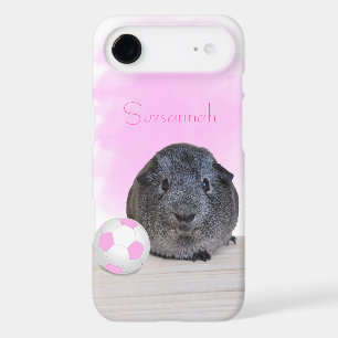 Cute Guinea Pig Girly Pink Soccer Ball Nom personn