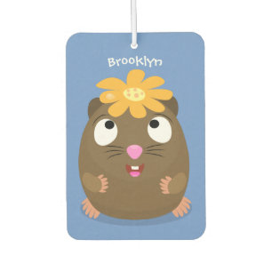 Cute guinea pig happy cartoon illustration  air freshener