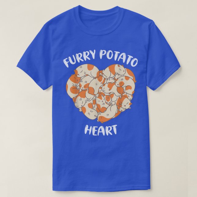 Cute Guinea Pig Heart Furry Potato Lover756  T-Shirt (Design Front)