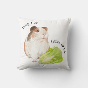 Cute Guinea Pig Lifestyle Funny Pet Quote  Throw Pillow