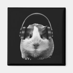Cute Guinea Pig Listening To Dubstep  Magnet