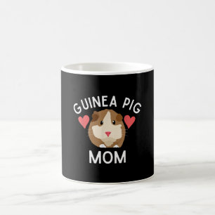Cute Guinea Pig Mom Lover Gift Red Hearts Funny Coffee Mug
