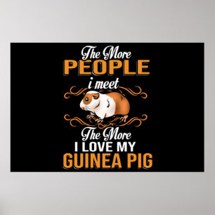 Cute Guinea Pig Mom Poster