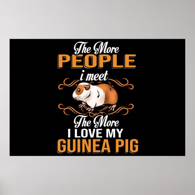 Cute Guinea Pig Mom Poster (Front)