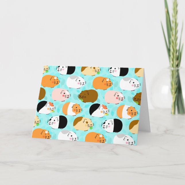 Cute Guinea Pig Pattern Card (Front)