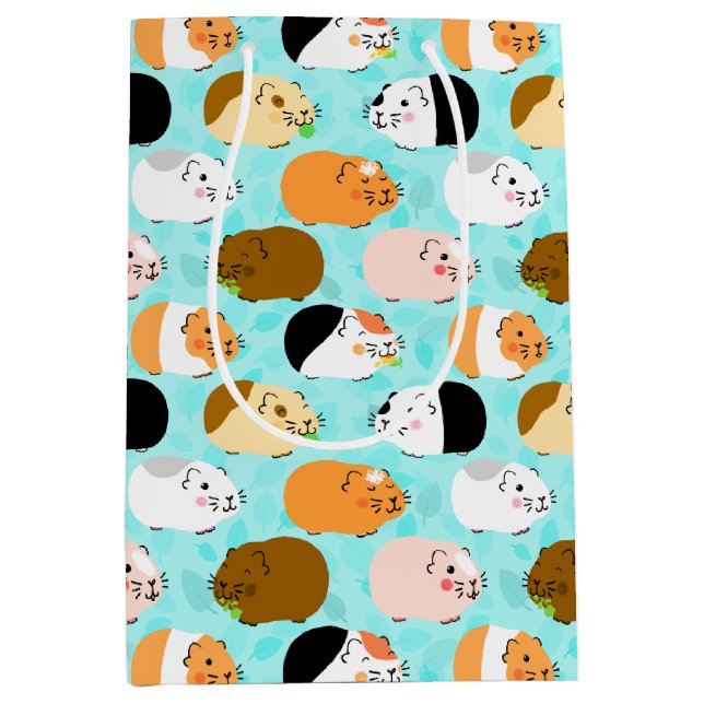 Cute Guinea Pig Pattern Medium Gift Bag (Front)