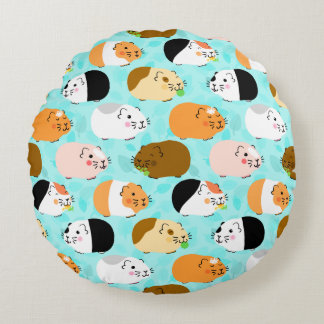 Cute Guinea Pig Pattern Round Pillow