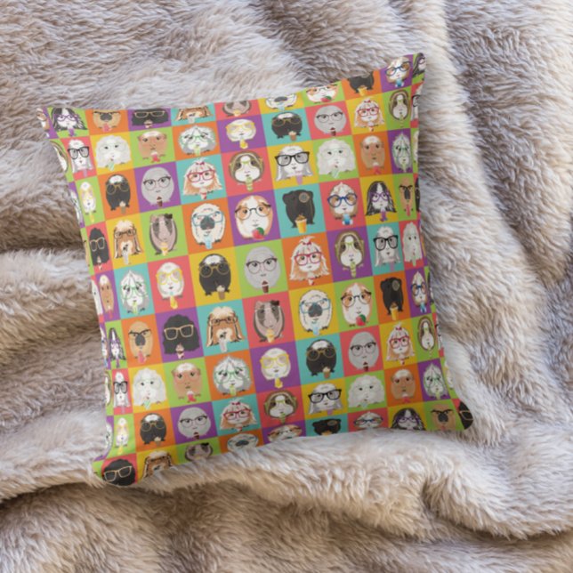 Cute Guinea Pig Throw Pillow (Creator Uploaded)
