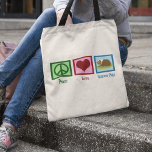 Cute Guinea Pig Tote Bag<br><div class="desc">Peace Love Guinea Pigs. A pretty peace sign, heart, and a cute guinea pig pet.</div>