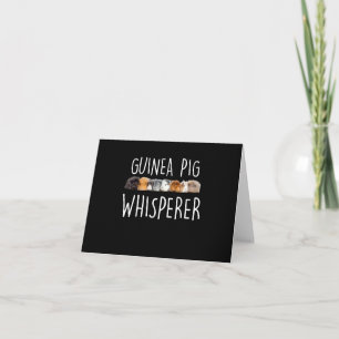 Cute Guinea Pig Whisperer Animal Lover Gift Card