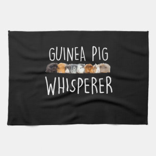 Cute Guinea Pig Whisperer Animal Lover Gift Kitchen Towel