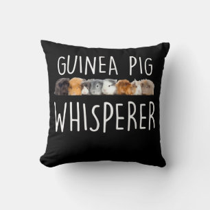 Cute Guinea Pig Whisperer Animal Lover Gift Throw Pillow