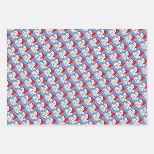 Cute Guinea Pig with Christmas hat, personalized  Wrapping Paper Sheet