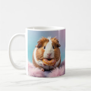 Cute Guinea Pig With Donut Pastel Gradient  Coffee Mug