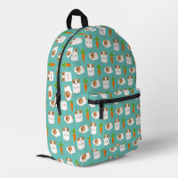 Cute Guinea Pigs and Carrots Pattern Blue
