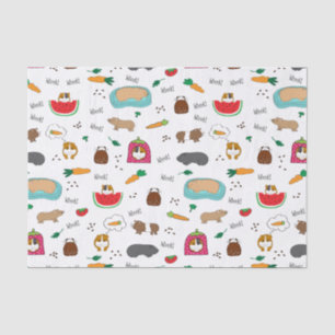 Cute Guinea Pigs Cavy Pets Tissue Paper