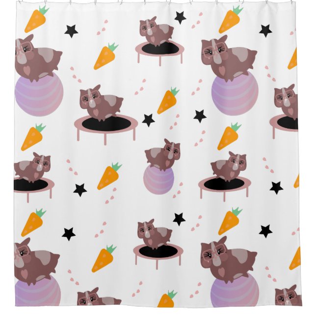 Cute Guinea Pigs Exercising (Front)