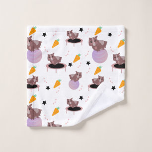 Cute Guinea Pigs Exercising Bath Towel Set