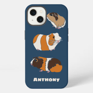 Cute Guinea Pigs Illustrations Personalized iPhone 13 Case