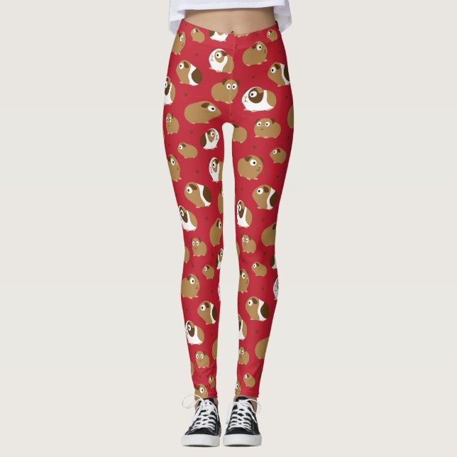 Cute Guinea Pigs Leggings (Front)