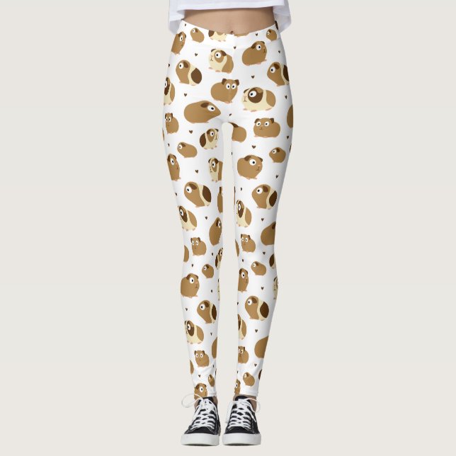 Cute Guinea Pigs Leggings (Front)