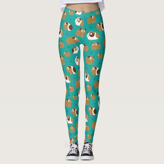 Cute Guinea Pigs Leggings (Front)