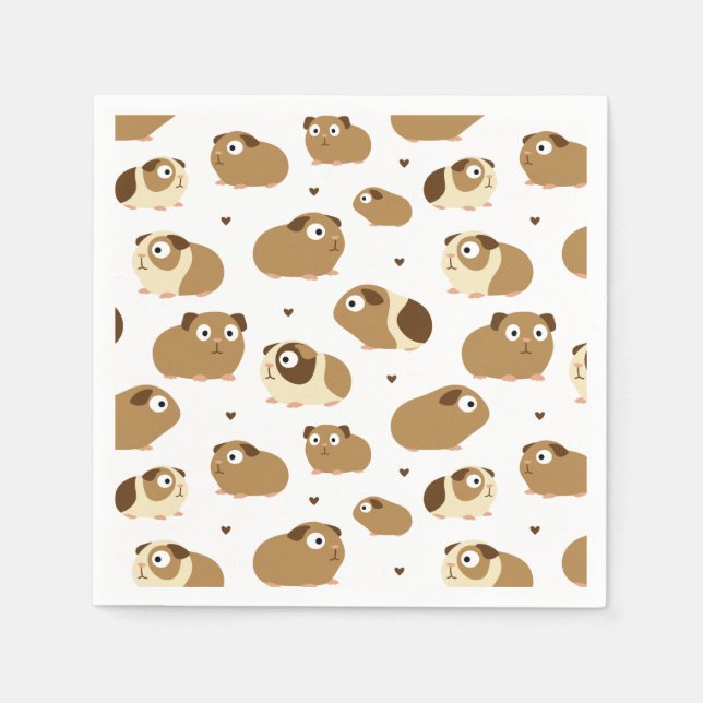 Cute Guinea Pigs Napkins (Front)
