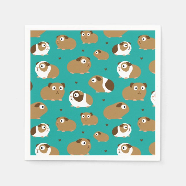Cute Guinea Pigs Napkins (Front)