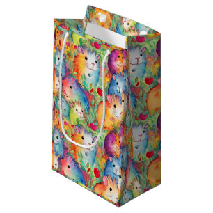 Cute guinea pigs pattern small gift bag