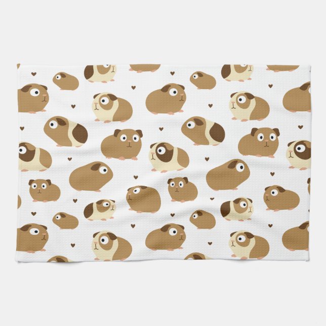 Cute Guinée Porcs Serviette de cuisine (Horizontal)