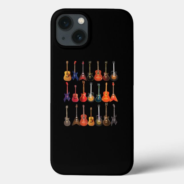 Cute Guitar Rock And Roll Musical Instruments Gift Case-Mate iPhone Case (Back)