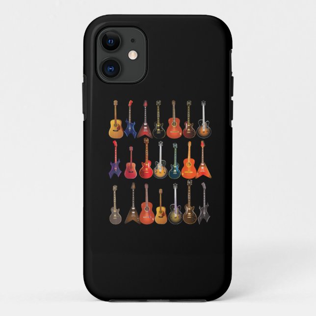 Cute Guitar Rock And Roll Musical Instruments Gift Case-Mate iPhone Case (Back)