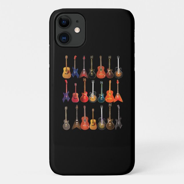 Cute Guitar Rock And Roll Musical Instruments Gift Case-Mate iPhone Case (Back)