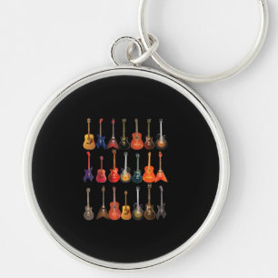 Cute Guitar Rock And Roll Musical Instruments Gift Keychain