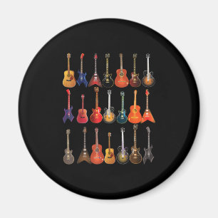 Cute Guitar Rock And Roll Musical Instruments Gift Magnet