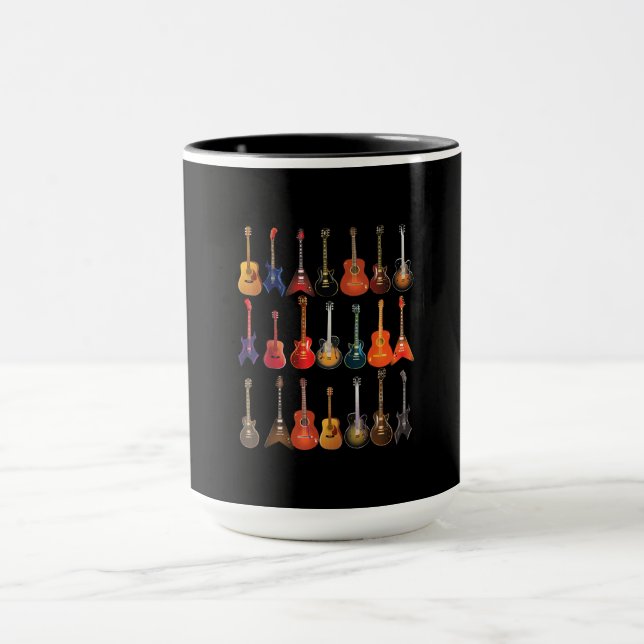 Cute Guitar Rock And Roll Musical Instruments Gift Mug (Center)