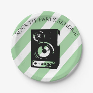 Cute Guitar Rock And Roll Musical Instruments  Paper Plate