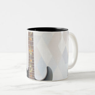 Cute Guitar Two-Tone Coffee Mug