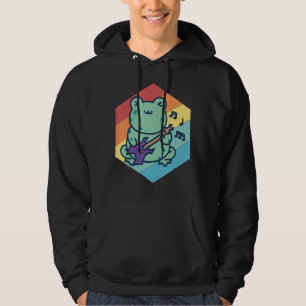Cute Guitarist Frog Guitar Rock guitar Musician Si Hoodie