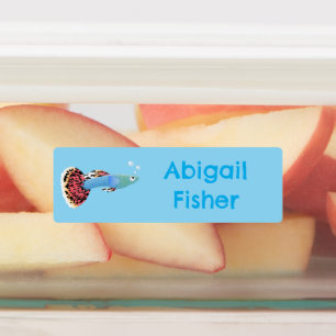 Cute guppy tropical fish cartoon personalized