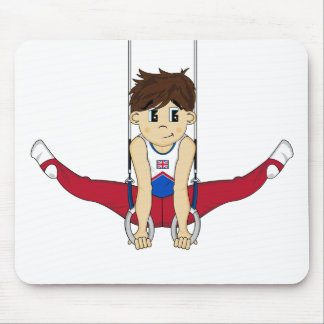 Cute Gymnast on Rings Mousepad