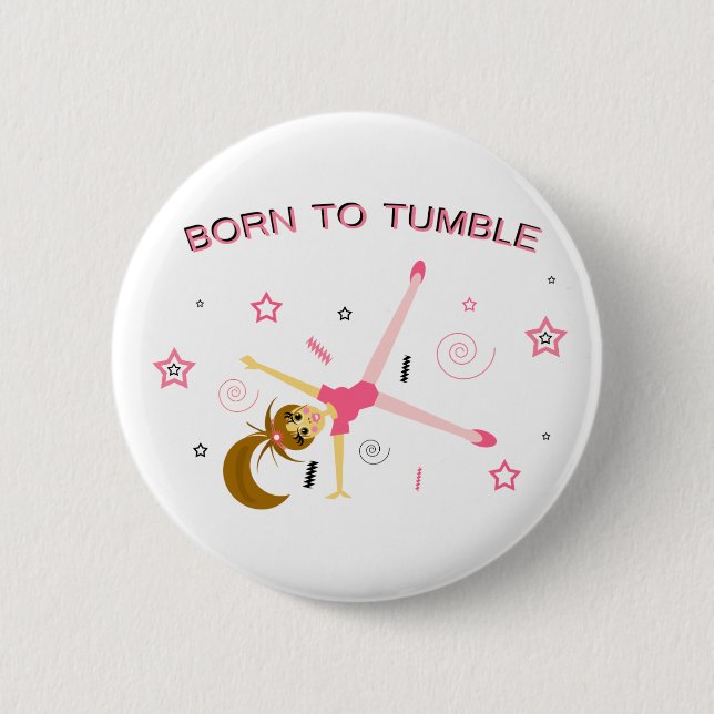 Cute Gymnastic Button (Front)