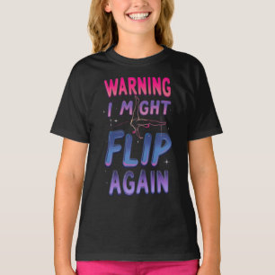 Cute Gymnastics Art for Girls, Kids, Women, Tumbli T-Shirt