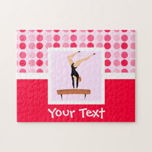 Cute Gymnastics Balance Beam Jigsaw Puzzle
