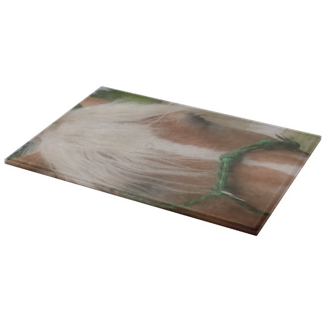Cute Haflinger Horse Face Animal Cutting Board (Corner)