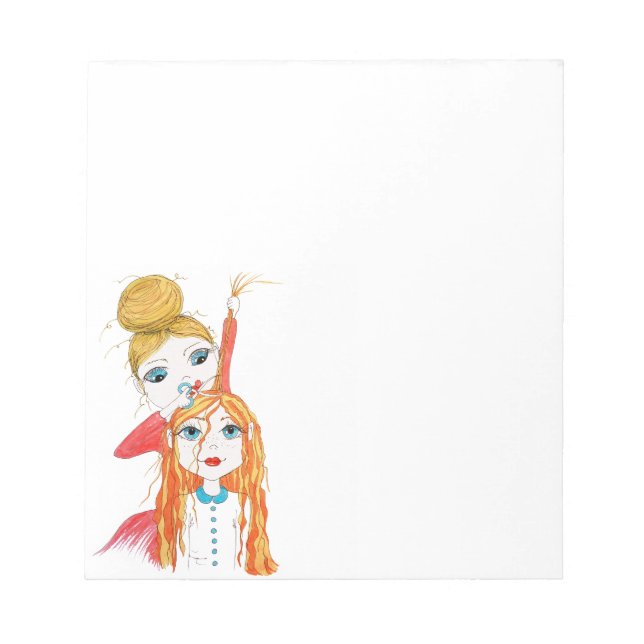 Cute Haircut Hairstylist Notepad (Front)