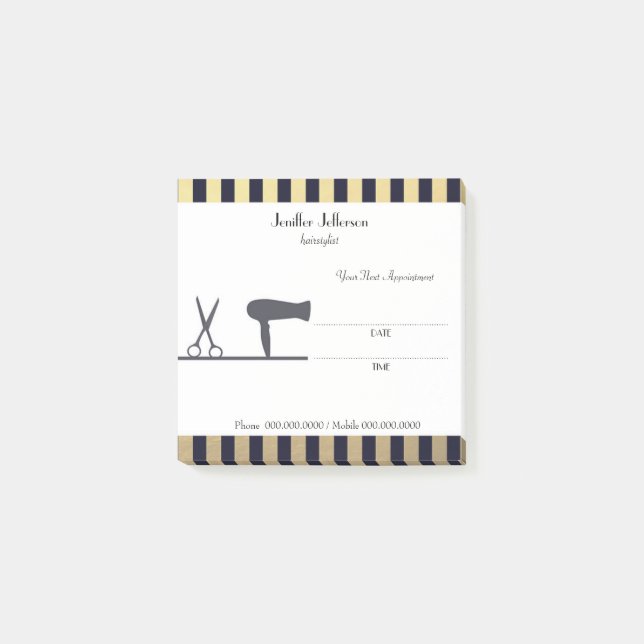 Cute Hairdresser Appointment Post-it® Notes (Front)