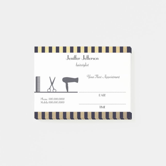 Cute Hairdresser Appointment Post-it® Notes (Front)